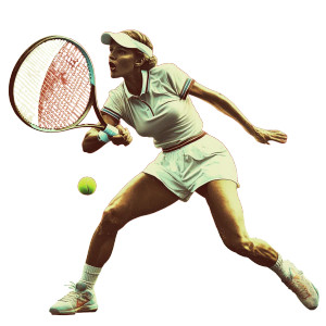 Retro Tennis Icon Vinyl Car Decal Sticker – Waterproof & UV-Resistant 8"