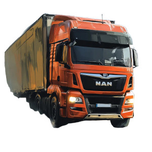 Giant Moon Truck Vinyl Car Decal Sticker – Waterproof & UV-Resistant 8"