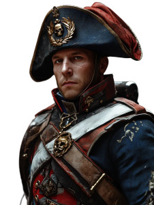 French Soldier Portrait Vinyl Car Decal Sticker – Waterproof & UV-Resistant 8"