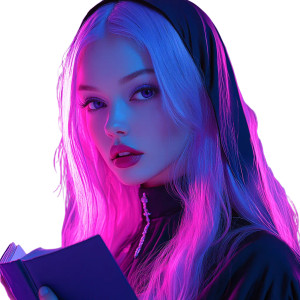 Daring Blonde Nun Vinyl Car Decal Sticker – Waterproof & UV-Resistant 8"