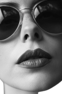 Woman In Sunglasses Vinyl Car Decal Sticker – Waterproof & UV-Resistant 8"