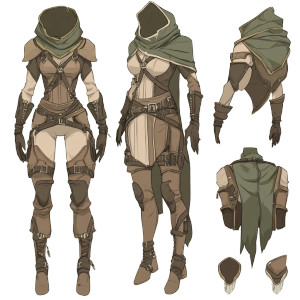 Fantasy Adventurer Outfit Vinyl Car Decal Sticker – Waterproof & UV-Resistant 8"