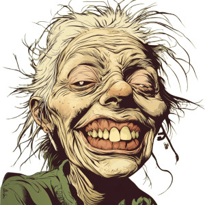 Toothless Smiling Woman Vinyl Car Decal Sticker – Waterproof & UV-Resistant 8"