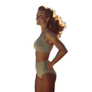 Vintage Female Athlete Vinyl Car Decal Sticker – Waterproof & UV-Resistant 8"