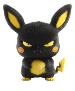 Angry Chibi Pikachu Vinyl Car Decal Sticker – Waterproof & UV-Resistant 8"