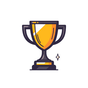 Trophy Icon V6 Vinyl Car Decal Sticker – Waterproof & UV-Resistant 8"