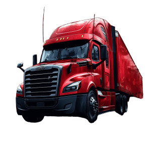 Red Truck Vector Vinyl Car Decal Sticker – Waterproof & UV-Resistant 8"