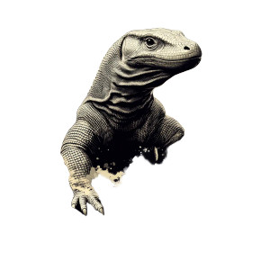 Komodo Dragon Design Vinyl Car Decal Sticker – Waterproof & UV-Resistant 8"