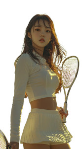 Glamour Tennis Model Vinyl Car Decal Sticker – Waterproof & UV-Resistant 8"