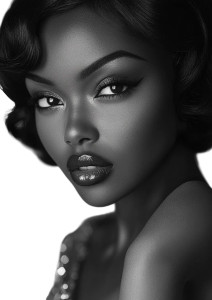 Art Deco Portrait Vinyl Car Decal Sticker – Waterproof & UV-Resistant 8"