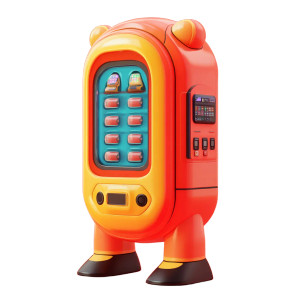 Futuristic Vending Machine Vinyl Car Decal Sticker – Waterproof & UV-Resistant 8"