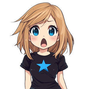Shocked Chibi Girl V3 Vinyl Car Decal Sticker – Waterproof & UV-Resistant 8"