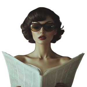 Vintage Sunglasses Reader Vinyl Car Decal Sticker – Waterproof & UV-Resistant 8"