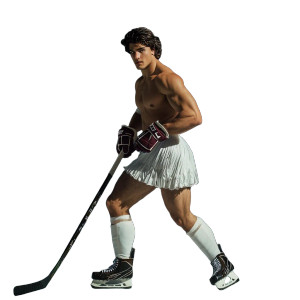 Hockey Player Skirt Vinyl Car Decal Sticker – Waterproof & UV-Resistant 8"