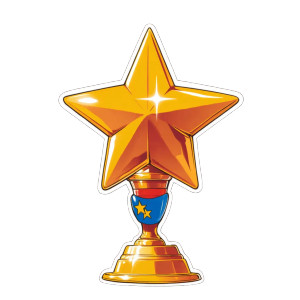 Star Trophy Sticker Vinyl Car Decal Sticker – Waterproof & UV-Resistant 8" Star Trophy Sticker Vinyl Car Decal Sticker – Waterproof & UV-Resistant 8"