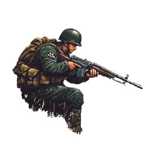 Pixel Soldier Shooting Vinyl Car Decal Sticker – Waterproof & UV-Resistant 8" Pixel Soldier Shooting Vinyl Car Decal Sticker – Waterproof & UV-Resistant 8"