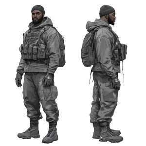 Ex-Military Character Vinyl Car Decal Sticker – Waterproof & UV-Resistant 8"