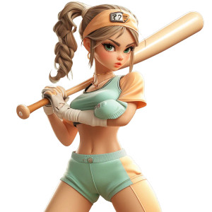 Girl Playing Baseball Vinyl Car Decal Sticker – Waterproof & UV-Resistant 8" Girl Playing Baseball Vinyl Car Decal Sticker – Waterproof & UV-Resistant 8"