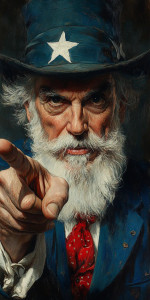 Uncle Sam V6 Vinyl Car Decal Sticker – Waterproof & UV-Resistant 8"