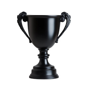 Matte Black Trophy Vinyl Car Decal Sticker – Waterproof & UV-Resistant 8"