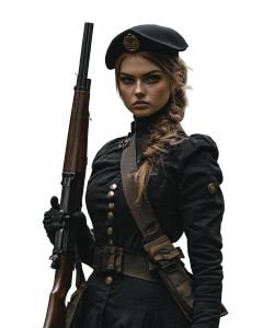 Slavic Sniper Woman Vinyl Car Decal Sticker – Waterproof & UV-Resistant 8"