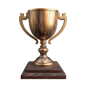 Wooden Award Stand Vinyl Car Decal Sticker – Waterproof & UV-Resistant 8"