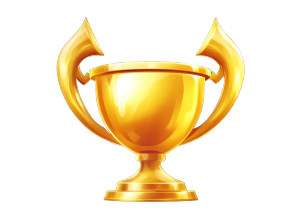 Golden Trophy Icon V14 Vinyl Car Decal Sticker – Waterproof & UV-Resistant 8"