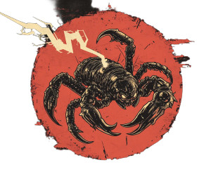 Metal Scorpion Logo Vinyl Car Decal Sticker – Waterproof & UV-Resistant 8"