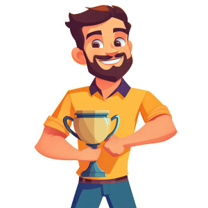 Champion Celebration Vinyl Car Decal Sticker – Waterproof & UV-Resistant 8"