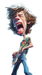 Mick Jagger Caricature Vinyl Car Decal Sticker – Waterproof & UV-Resistant 8" Mick Jagger Caricature Vinyl Car Decal Sticker – Waterproof & UV-Resistant 8"
