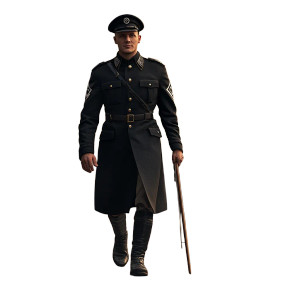 Ss Officer Approaching Vinyl Car Decal Sticker – Waterproof & UV-Resistant 8"