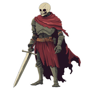 Medieval Zombie Cartoon Vinyl Car Decal Sticker – Waterproof & UV-Resistant 8"