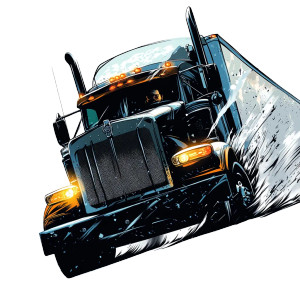 Truck Driver Action Vinyl Car Decal Sticker – Waterproof & UV-Resistant 8"