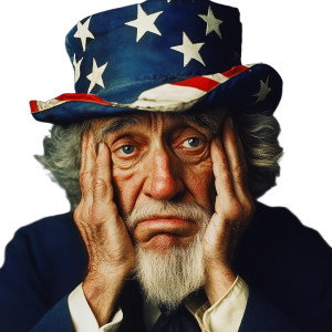 Uncle Sam Facepalm Vinyl Car Decal Sticker – Waterproof & UV-Resistant 8"