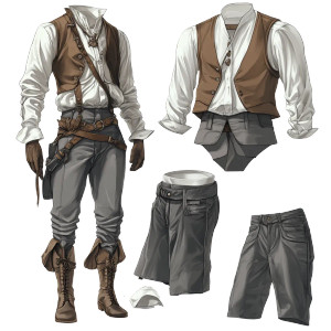 Fantasy Merchant Outfit Vinyl Car Decal Sticker – Waterproof & UV-Resistant 8"