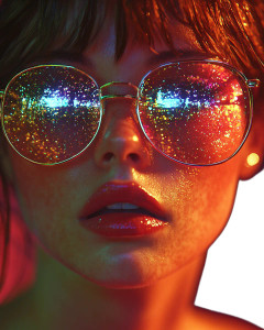 Rainbow Gradient Girl Vinyl Car Decal Sticker – Waterproof & UV-Resistant 8"