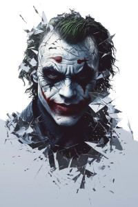 Shattered Joker Reflection Vinyl Car Decal Sticker – Waterproof & UV-Resistant 8" Shattered Joker Reflection Vinyl Car Decal Sticker – Waterproof & UV-Resistant 8"