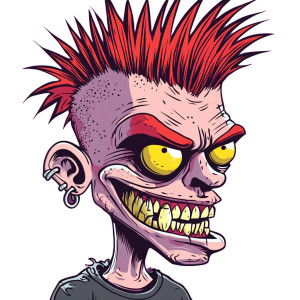 Angry Punk Character Vinyl Car Decal Sticker – Waterproof & UV-Resistant 8" Angry Punk Character Vinyl Car Decal Sticker – Waterproof & UV-Resistant 8"