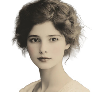 Young Woman 1920 Vinyl Car Decal Sticker – Waterproof & UV-Resistant 8"