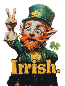 Angry Leprechaun Sticker Vinyl Car Decal Sticker – Waterproof & UV-Resistant 8"