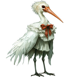 Whimsical Pokemon Stork Vinyl Car Decal Sticker – Waterproof & UV-Resistant 8"