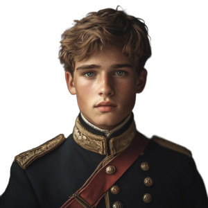 Victorian Military Man Vinyl Car Decal Sticker – Waterproof & UV-Resistant 8"