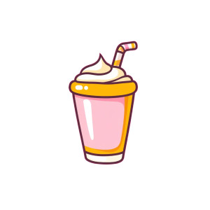 Milkshake Logo Vinyl Car Decal Sticker – Waterproof & UV-Resistant 8"