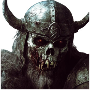 Zombie Viking Face Vinyl Car Decal Sticker – Waterproof & UV-Resistant 8"