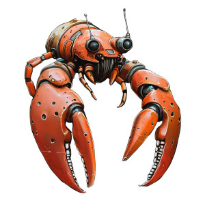 Stylized Lobster Claws Vinyl Car Decal Sticker – Waterproof & UV-Resistant 8"