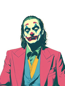 Joker Pastel Art Vinyl Car Decal Sticker – Waterproof & UV-Resistant 8"