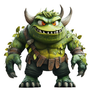 Pixar Monster Warrior Vinyl Car Decal Sticker – Waterproof & UV-Resistant 8"