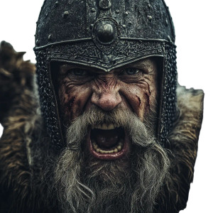 Angry Viking Yelling Vinyl Car Decal Sticker – Waterproof & UV-Resistant 8"