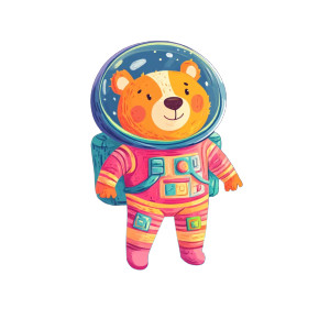 Bear Astronaut Vinyl Car Decal Sticker – Waterproof & UV-Resistant 8" Bear Astronaut Vinyl Car Decal Sticker – Waterproof & UV-Resistant 8"