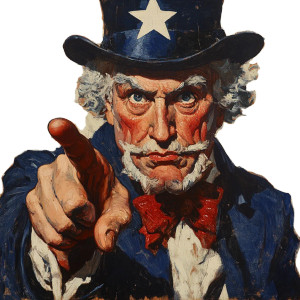 Uncle Sam Poster V4 Vinyl Car Decal Sticker – Waterproof & UV-Resistant 8"